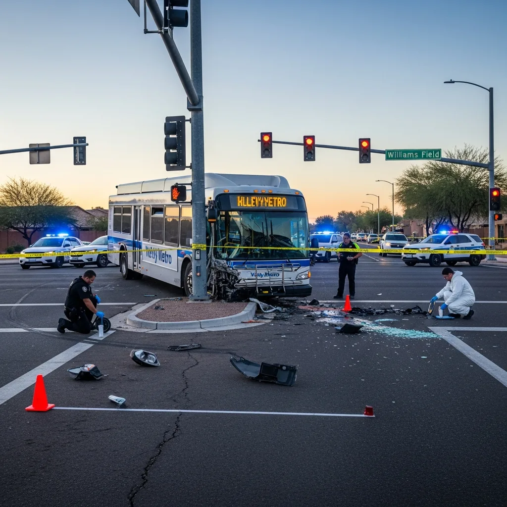 Emergency response bus accident Gilbert