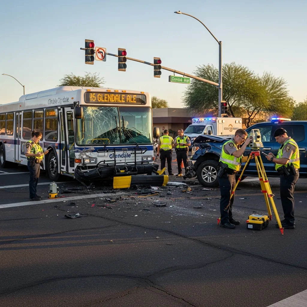 Emergency response bus accident Glendale