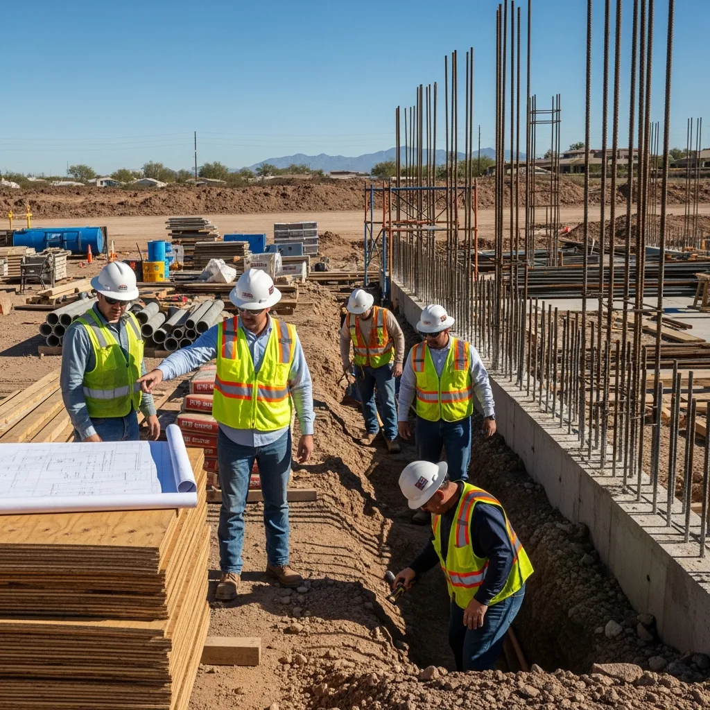 Construction Accident scene in Mesa