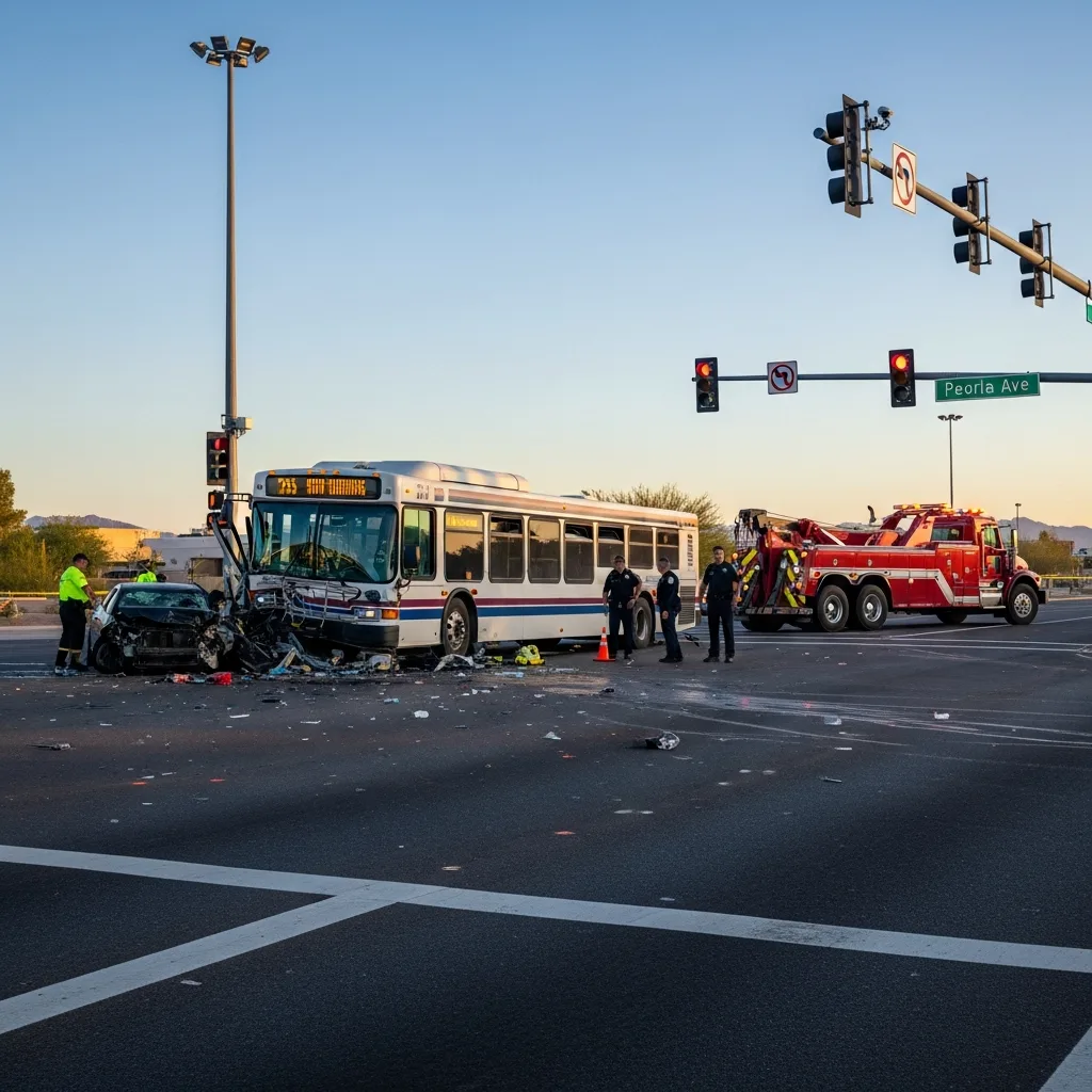 Emergency response bus accident Peoria