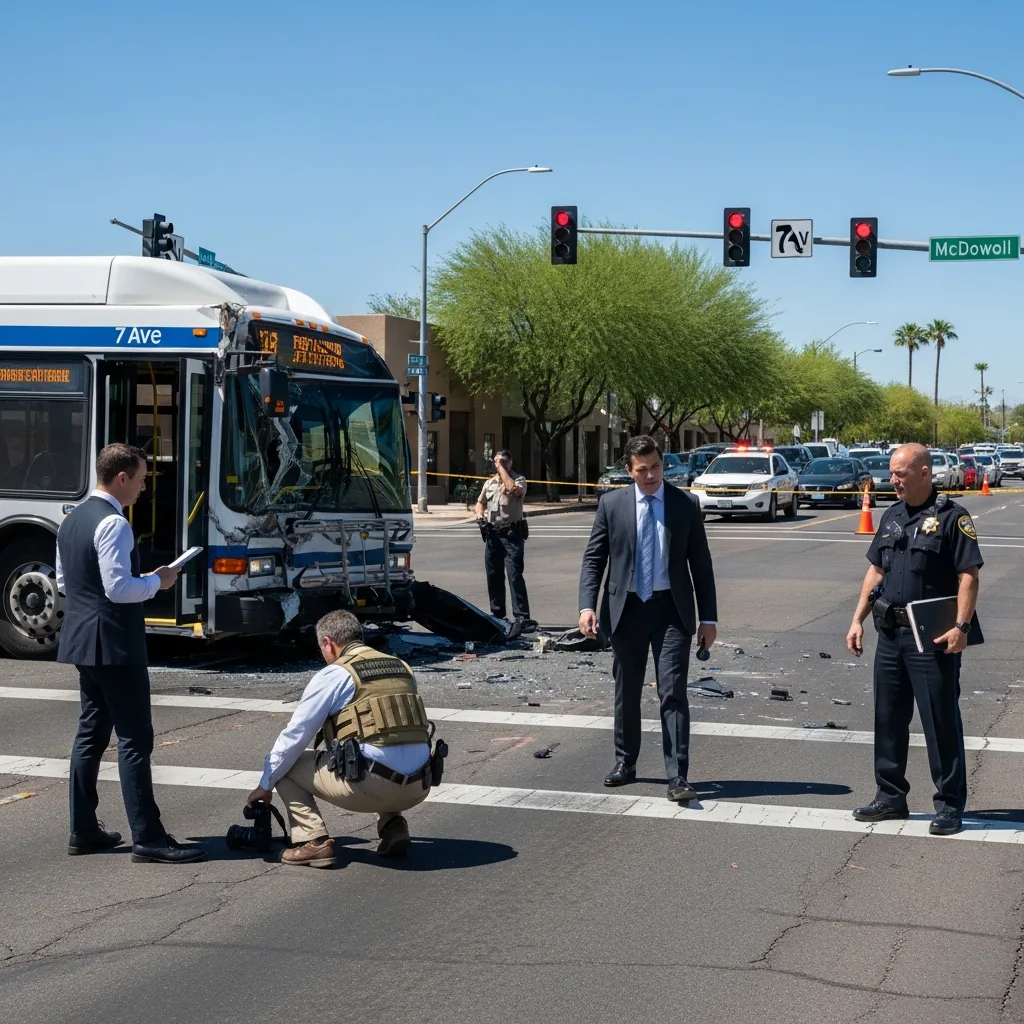 Emergency response bus accident Phoenix