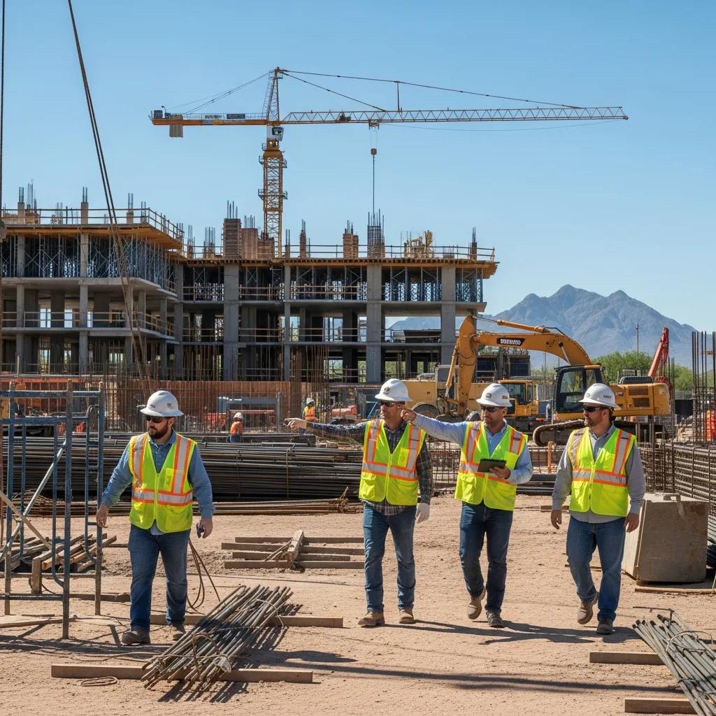 Construction Accident scene in Phoenix