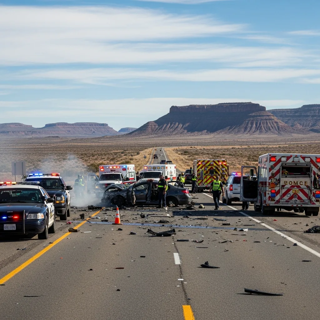 Car Accident scene in Rancho Mesa Verde