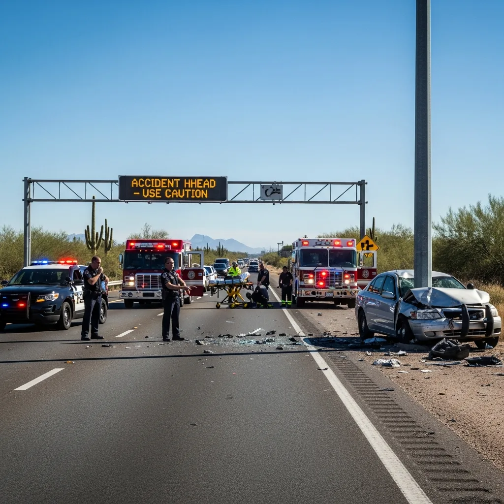 Car Accident scene in Scottsdale
