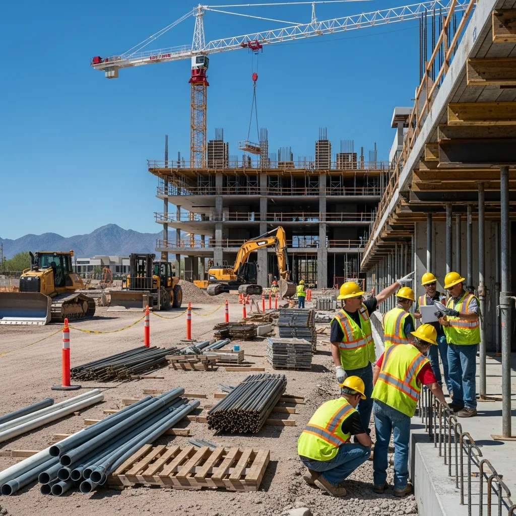 Construction Accident scene in Scottsdale