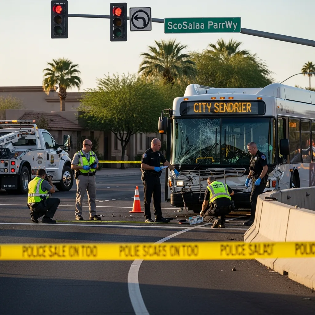 Emergency response bus accident Tempe