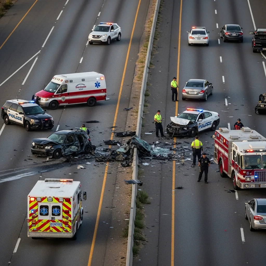 Car Accident scene in Tempe