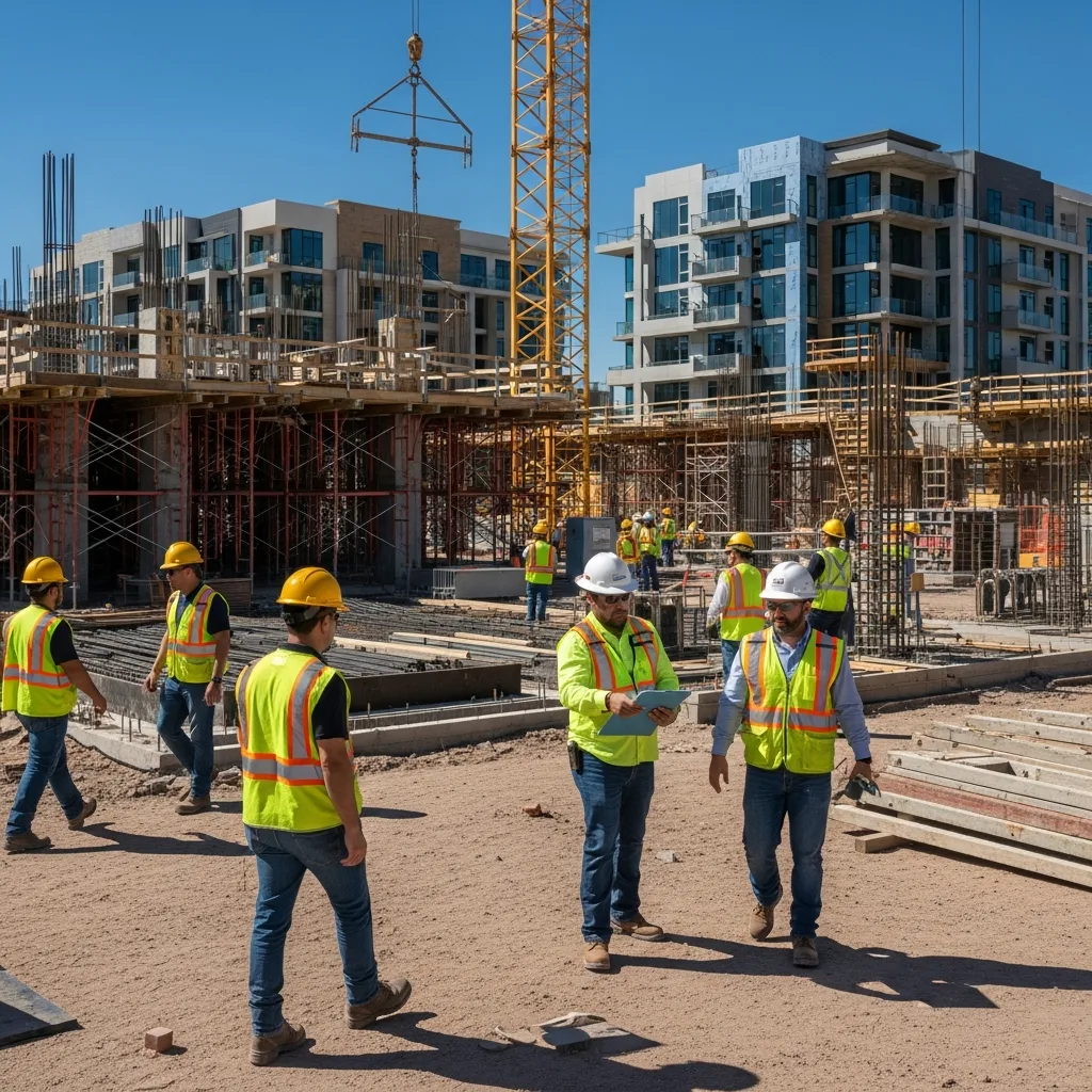 Construction Accident scene in Tempe