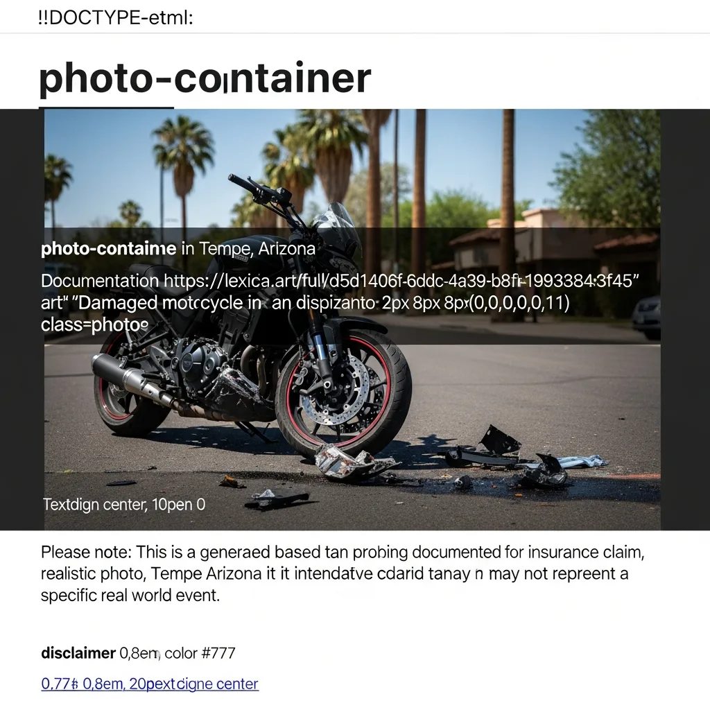 Motorcycle Accident investigation Tempe AZ