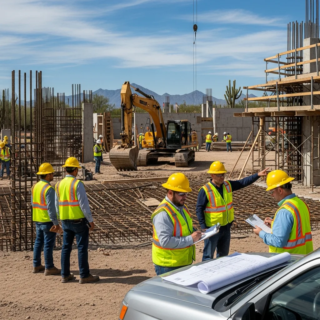 Construction Accident scene in Tucson
