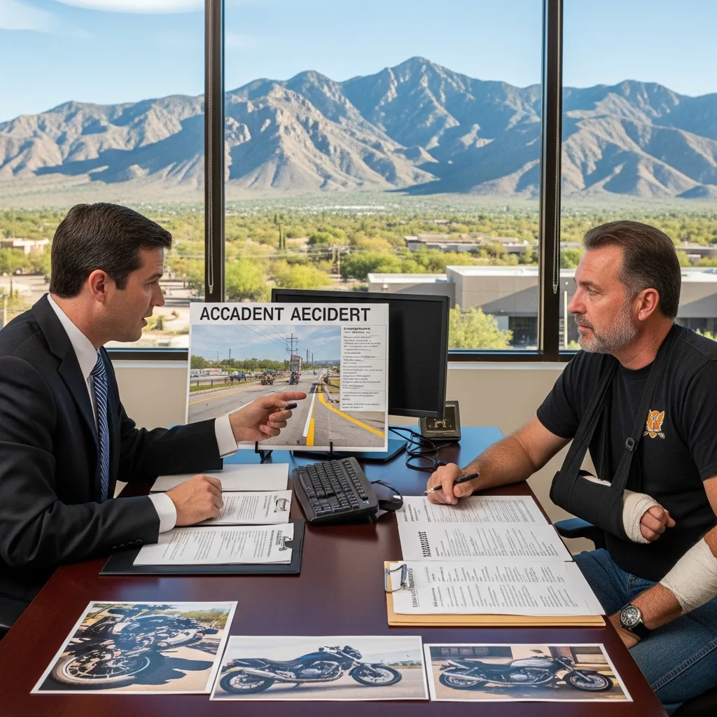 Motorcycle Accident Lawyer consultation Tucson Mountains