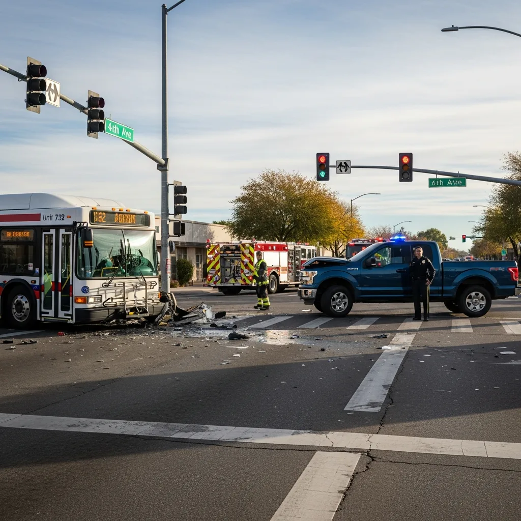 Emergency response bus accident Yuma