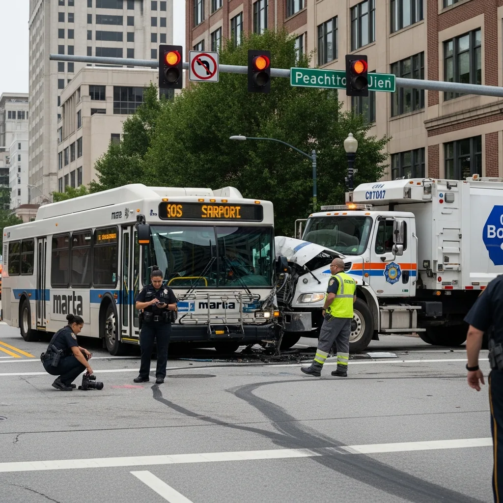 Emergency response bus accident Atlanta