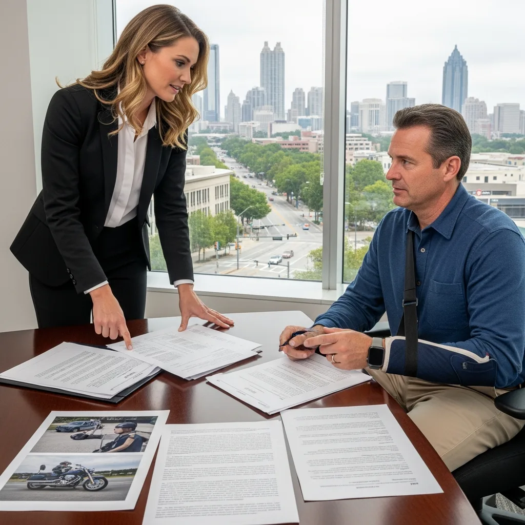 Motorcycle Accident Lawyer consultation Atlanta