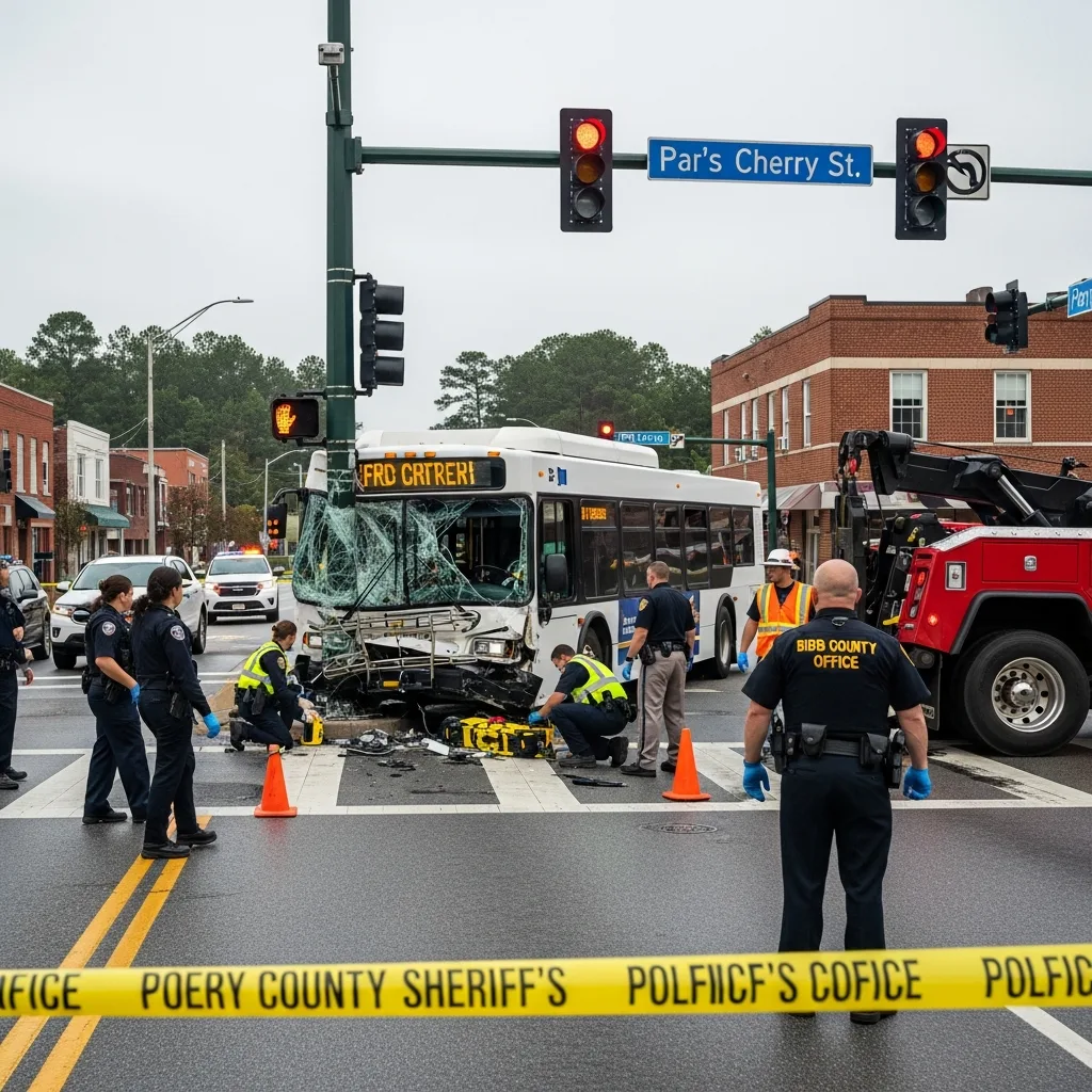 Emergency response bus accident Macon-Bibb County