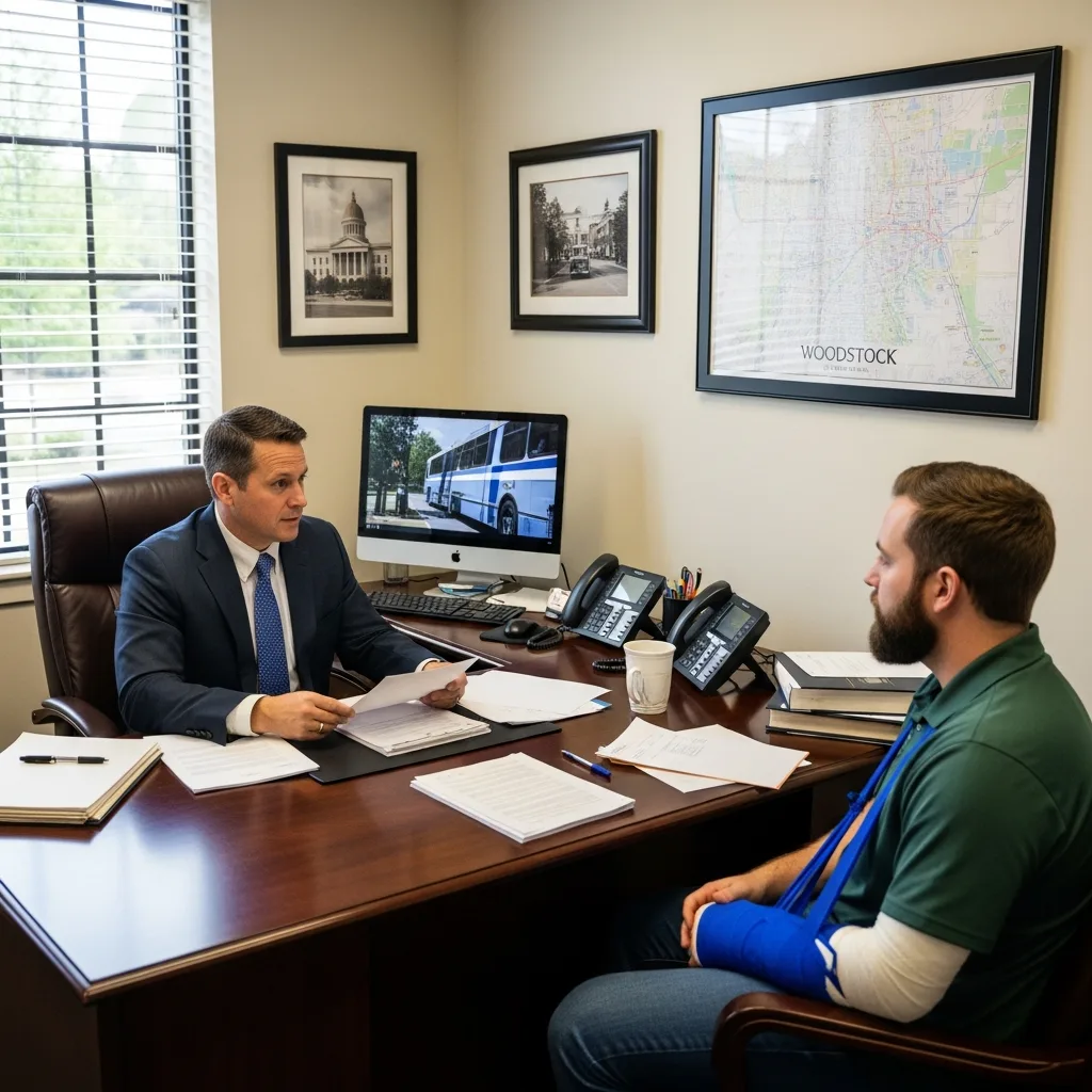 Bus Accident Attorney consultation Woodstock
