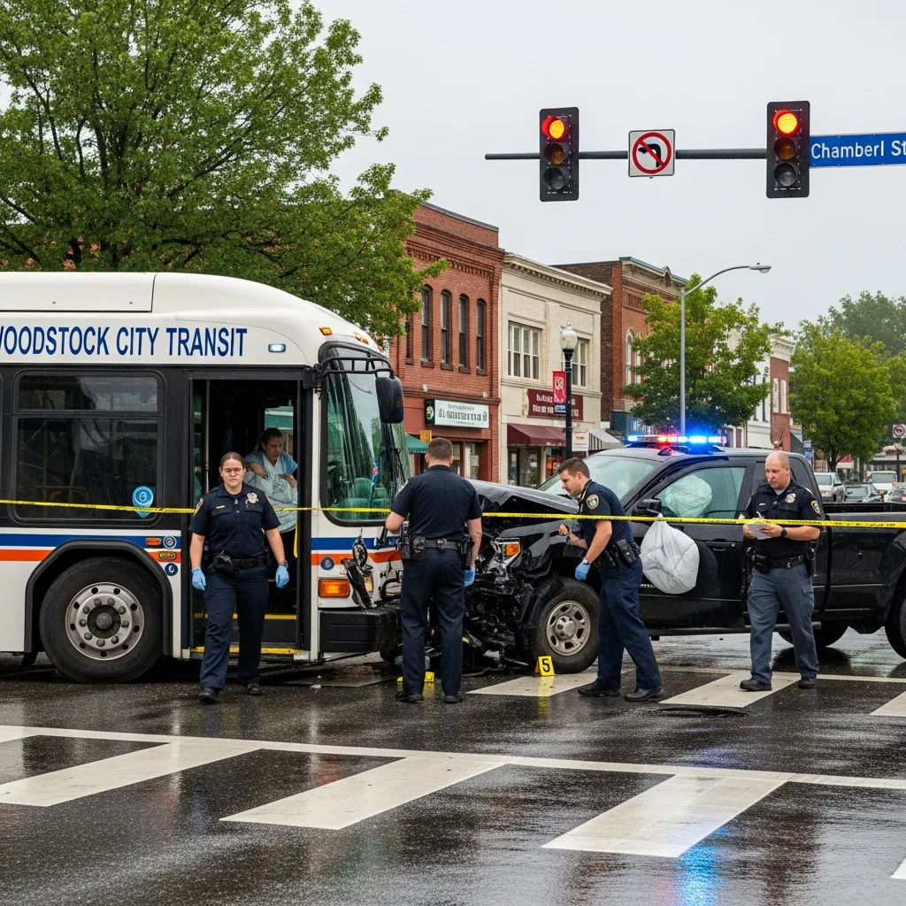 Emergency response bus accident Woodstock