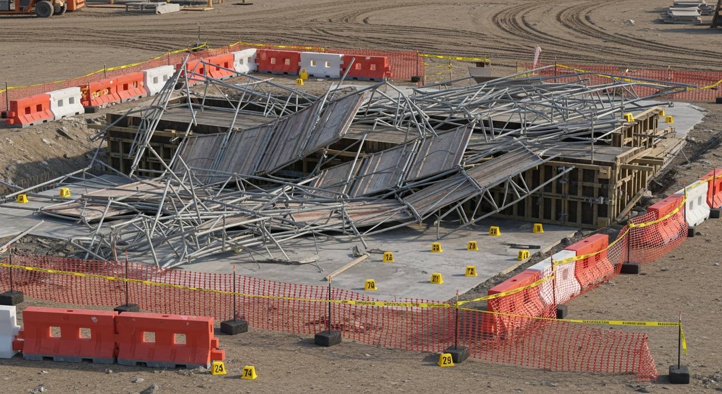 Construction accident scene